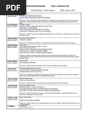 preschool lesson plan 2