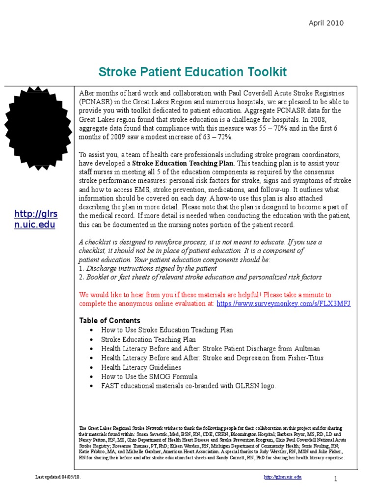 Patient Education Toolkit Doc Stroke Major Depressive Disorder