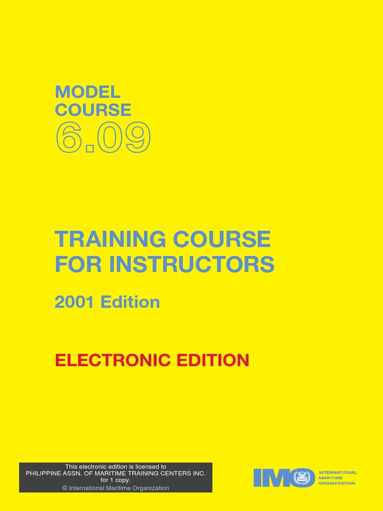 IMO Train the trainer ModelCourse609.pdf Intellectual Property Law Social Information