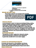 Type of Demand of Water Supply