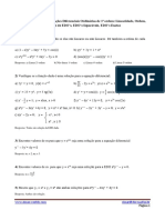 Lista 1 – Introdução às Equações Diferenciais Ordinárias de 1a Ordem