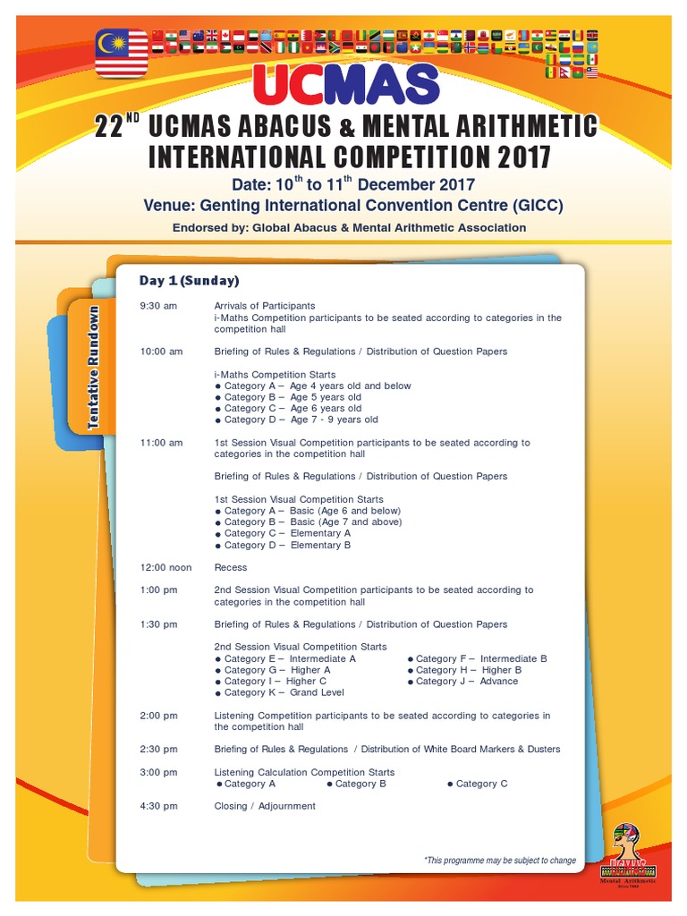 UCMAS Abacus Competition 2025 Overview | PDF | Teaching Mathematics