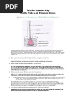 Teacher Answer Key Thistle Tube and Osmosis Demo: Semipermeable Membrane