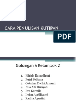 Cara Penulisan Kutipan Ppt