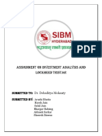 ASSIGNMENT On Investment Analysis and Lockheed Tristar: SUBMITTED TO: Dr. Debaditya Mohanty Submitted by