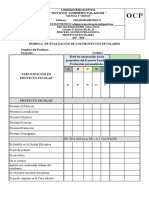 Rubrica para Los Proyectos Escolares 2017 2018