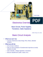 Electronics Overview: Basic Circuits, Power Supplies, Transistors, Cable Impedance