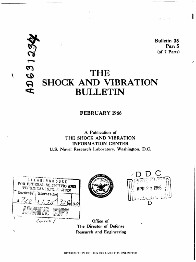THE Q Shock and Vibration Bulletin RRG Tlnon VR R PDF