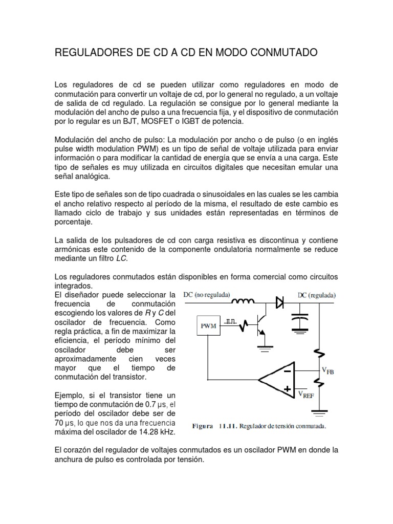Reguladores de Voltaje CD a CD Conmutados | PDF | Electricidad ...