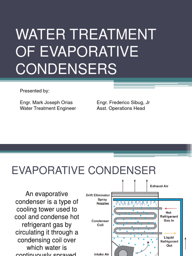 Water Treatment of Evaporative Condensers PDF Corrosion Water