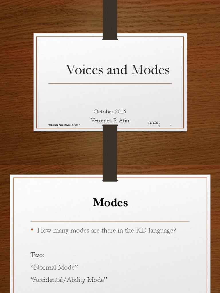 WK 6 - Voice and Modes - UD302updatedOct2016 | PDF | Languages ...