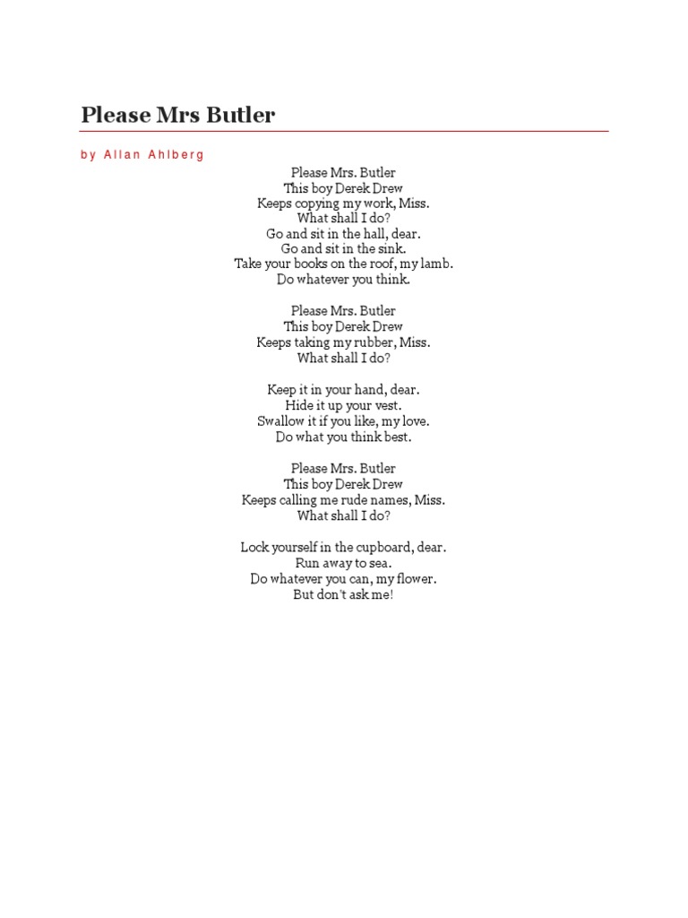 Please Mrs Butler Pdf