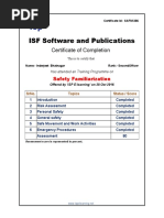 ISF Software and Publications: Certificate of Completion