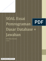 Soal Essai Pemrograman Dasar Database