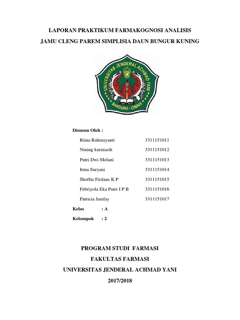 Laporan Praktikum Jamu Parem | PDF