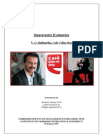 Opportunity Evaluation: V. G. Siddhartha, Cafe Coffee Day