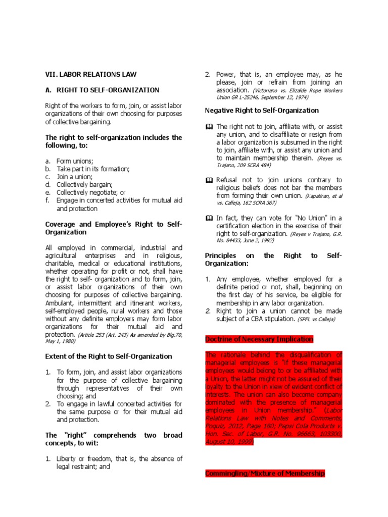 Purple Notes - Labor Relations | PDF | Collective Bargaining | Trade Union