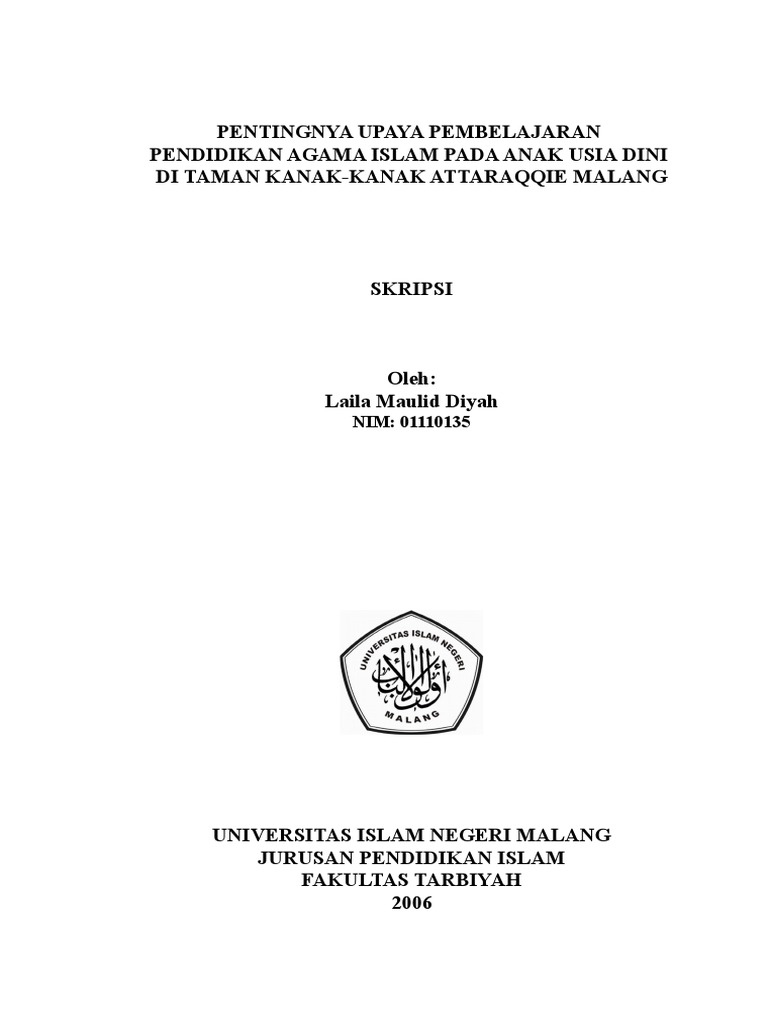 Uin Sampul Depan Skripsi