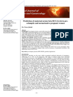 Prediction of Maternal Serum Beta HCG Levels in Pre-Eclamptic and Normotensive Pregnant Women