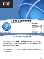 Cisco System Inc: Economic Analysis