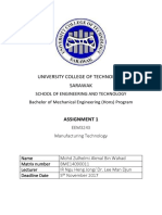 University College of Technology Sarawak: Assignment 1