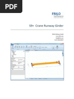 S9+ Crane Runway Girder: Frilo Software GMBH As of 13/10/2017