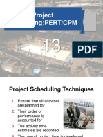 Scheduling - PERT CPM