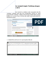 (EXCEL) Mengubah Angka Menjadi Angka Terbilang Dengan Microsoft Excel 2013