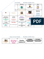 January 2018 Activity Calendar