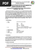 Acta de Observacaciones Tingo de Hualca