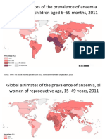 Global Prevalence Anaemia 2011 Maps