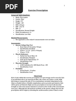 exercise prescription