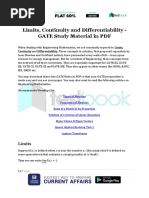 Limits Continuity and Differentiability GATE Study Material in PDF