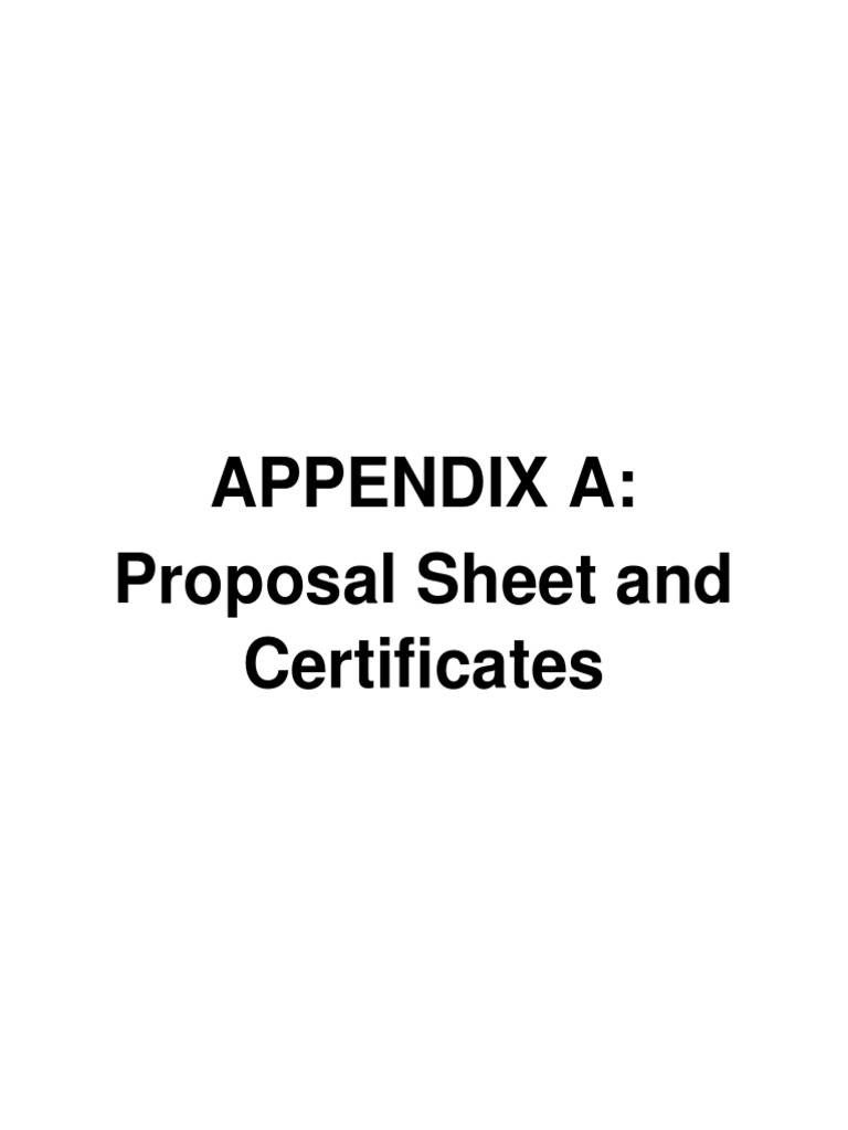 Appendix Overview for Proposal | PDF | Art