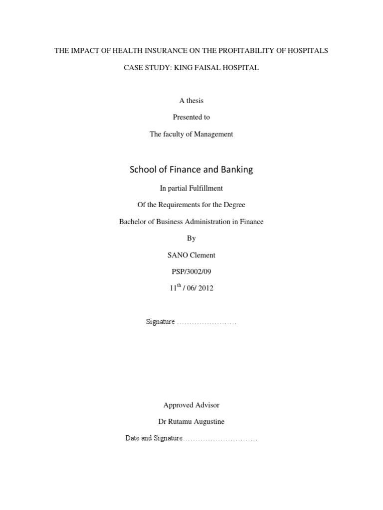 The Impact of Health Insurance On The Profitability of Hospitals | PDF ...