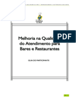 Qualidade de Atendimento Bares e Restaurantes