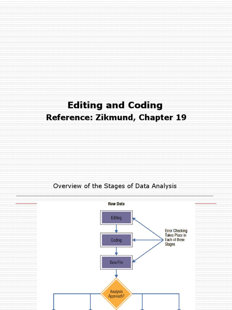 Editing and Coding | PDF | Data | Computer Data