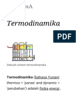 Termodinamika - Wikipedia Bahasa Indonesia, Ensiklopedia Bebas