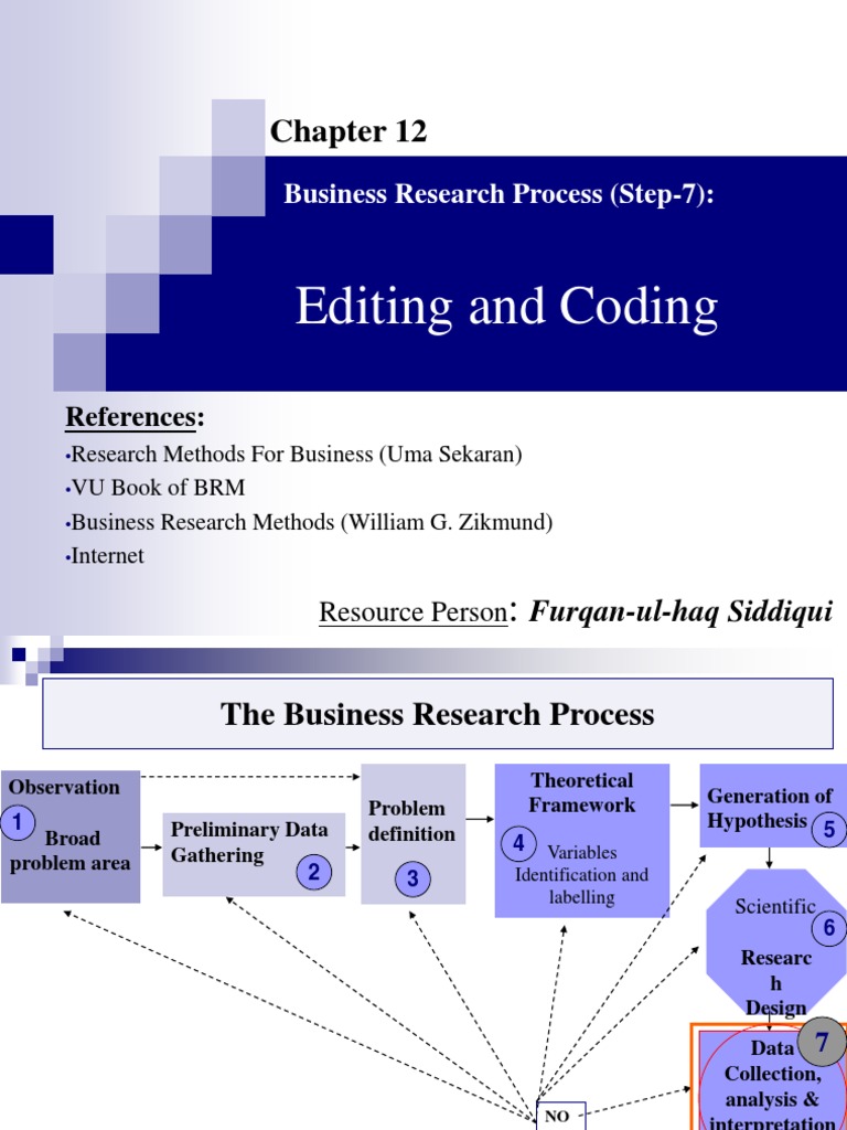 12.. Step-7 Editing and Coding | PDF | Data Analysis | Questionnaire