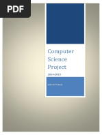 Computer Science Project: Ashwin Francis