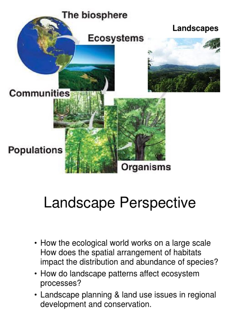 UNIT 2 (LE 1 Landscape Ecology 1) Ecology Landscape