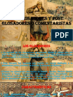 Los Glosadores y Post Glosadores o Comentaristas