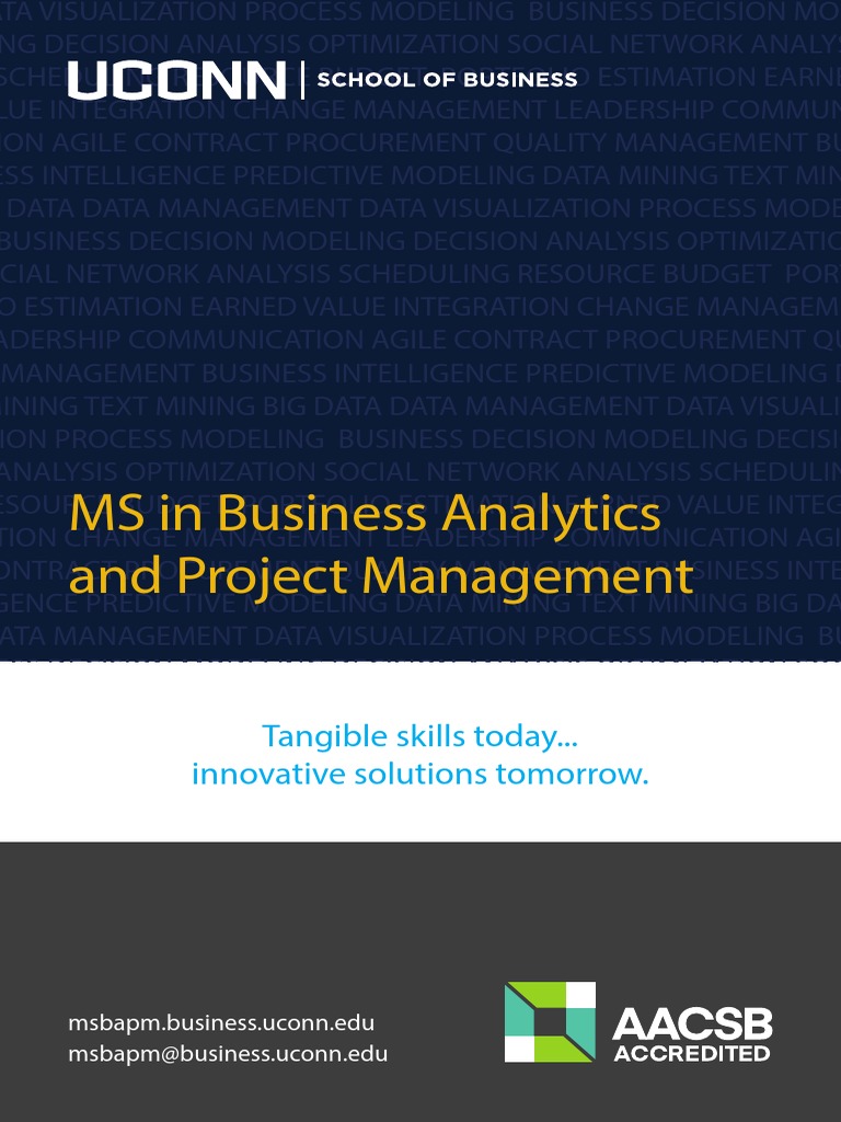 MS in Business Analytics and Project Management Tangible Skills Today