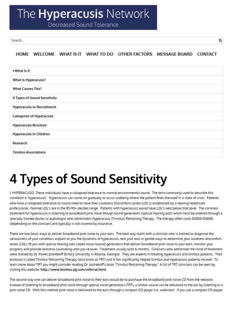 4 Types of Sound Sensitivity _ Hyperacusis Tinnitus Hearing