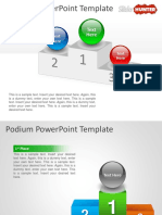 Podium Powerpoint Template: Text Here