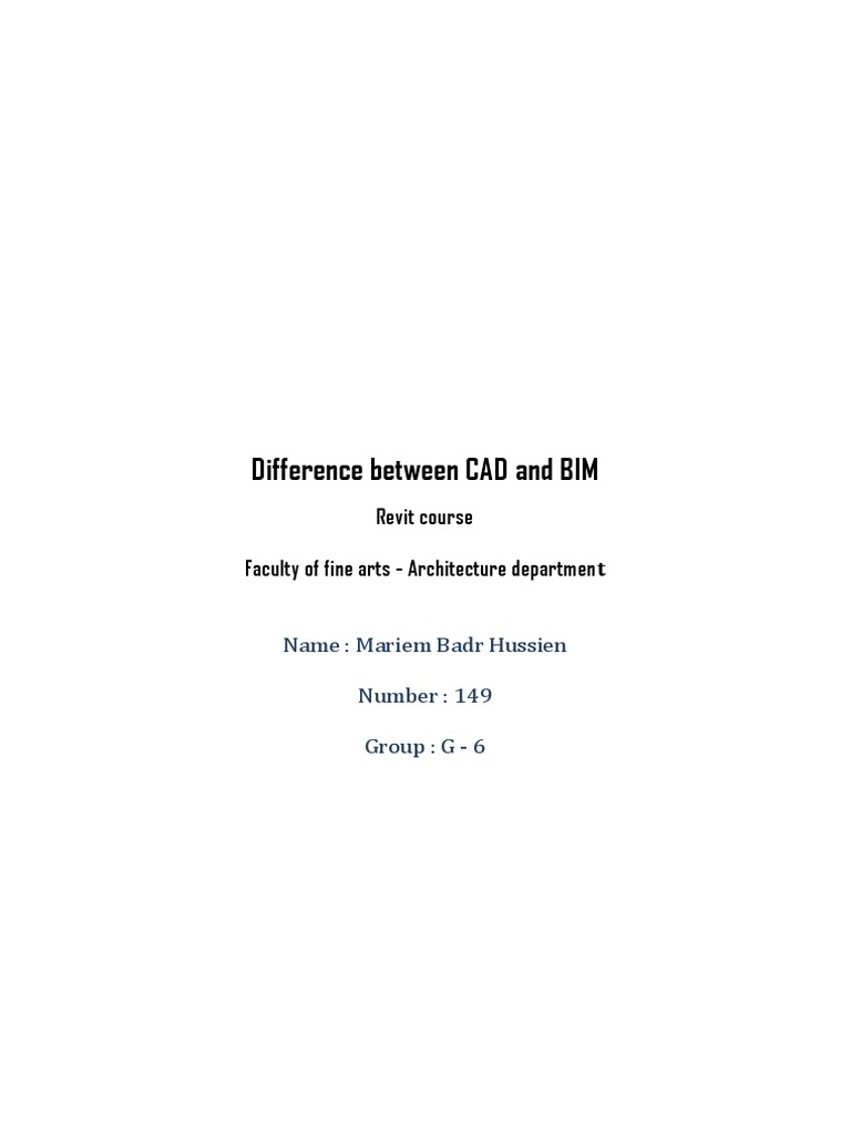 CAD vs BIM: Key Differences Explained | PDF | Building Information ...