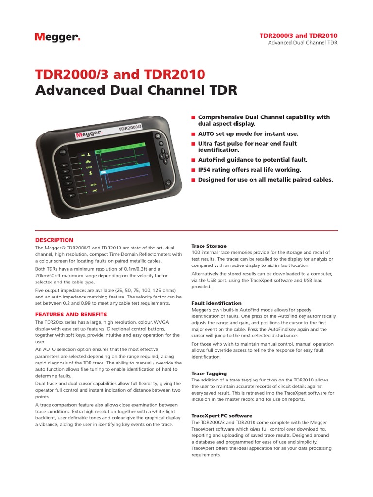 Tdr2000/3 and Tdr2010: Advanced Dual Channel TDR | PDF | Electrical ...