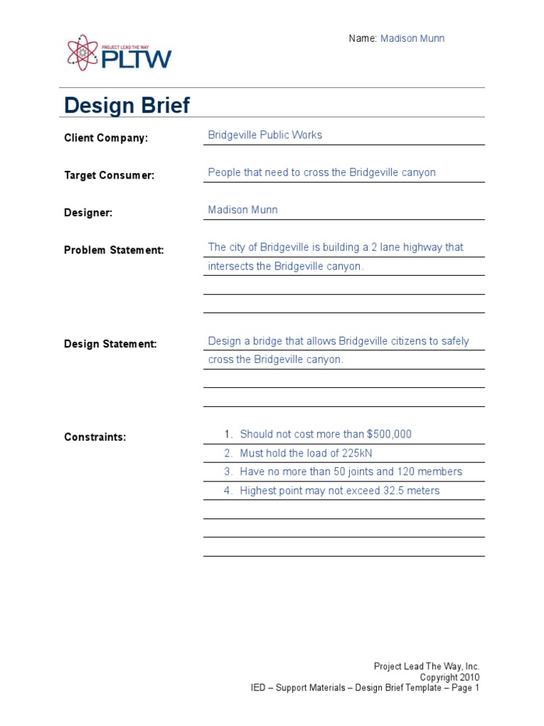 Ied-Template Design Brief-0 | PDF | Computers | Technology & Engineering