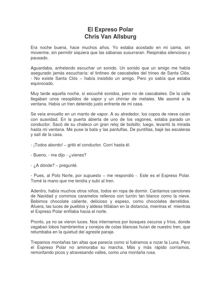 Chris Van Allsburg El Expreso Polar PDF