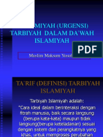 Ahammiyah (Urgensi) Tarbiyah Dalam Da'Wah Islamiyah